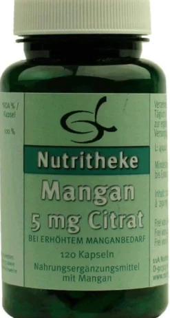 Mangan 5 mg Citrat 120 Kapseln