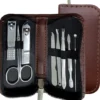 Manikür Set 9-tlg. mit Etui Braun
