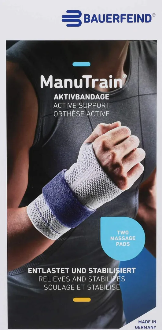 Manutrain Handgelenkbandage Links Gr.1 Schwarz