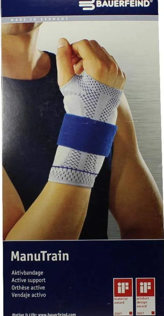 Manutrain Handgelenkbandage 5 Links Schwarz