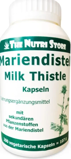 Mariendistel Milk Thistle 200 mg Vegetarische Kapseln