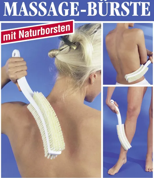 Massagebürste mit Naturhaarborsten