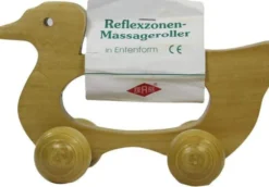 Massageroller Holz 4 Rollen Entenform