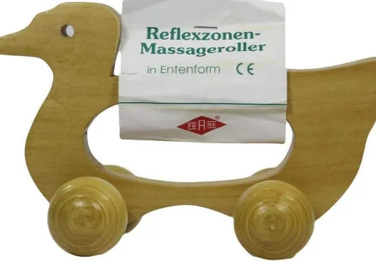 Massageroller Holz 4 Rollen Entenform
