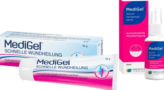 MediGel Schnelle Wundheilung 50 g + Wundreinigungsspray 50 ml