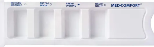 Medikamentenbox Mit Aufdruck 4 Kammern