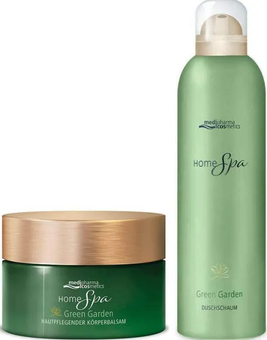 medipharma cosmetics Home Spa Green Garden Körperbalsam 250 ml + Duschschaum 200 ml