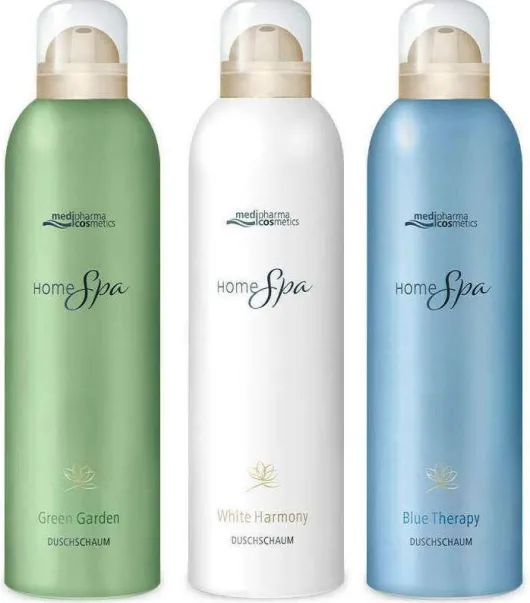 medipharma cosmetics Home Spa Green Garden + Blue Therapy + White Harmony 3 x 200 ml Duschschaum