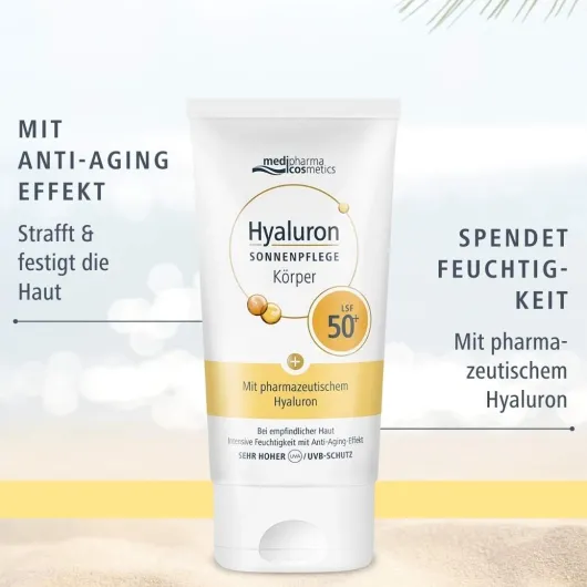 Medipharma Cosmetics Hyaluron Sonnenpflege Körper Lsf 50+ 150ml