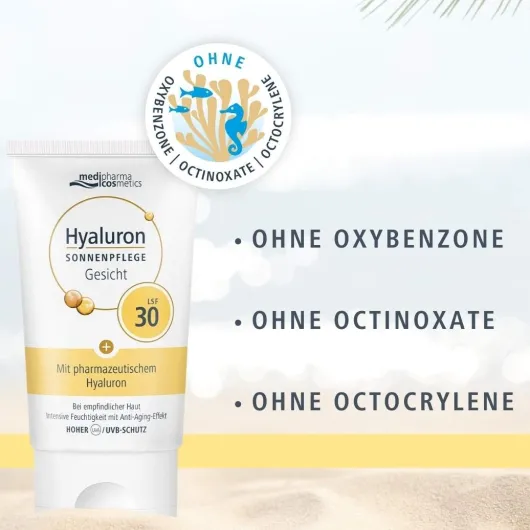 medipharma cosmetics Hyaluron Sonnenpflege Gesicht LSF 30 50 ml Creme