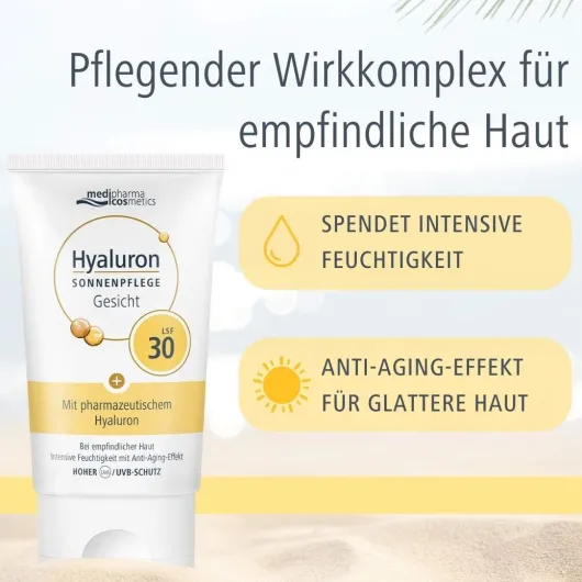 medipharma cosmetics Hyaluron Sonnenpflege Gesicht LSF 30 50 ml Creme