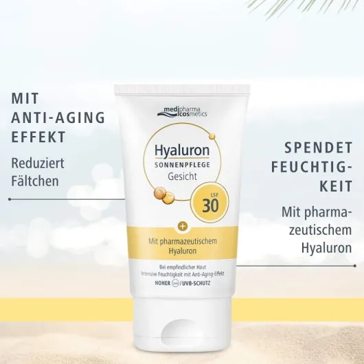 medipharma cosmetics Hyaluron Sonnenpflege Gesicht LSF 30 50 ml Creme