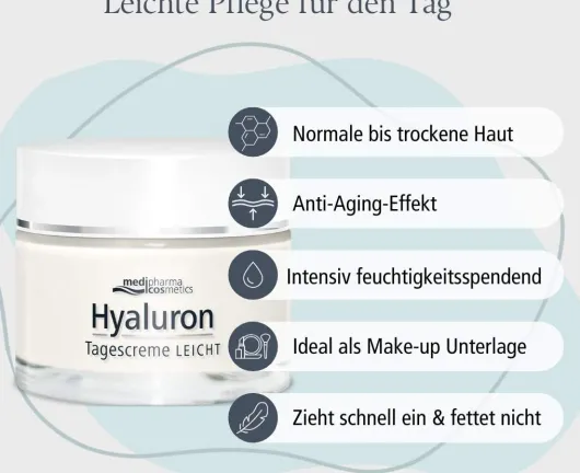 medipharma cosmetics Hyaluron Tagescreme leicht 50 ml