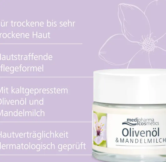 medipharma cosmetics Olivenöl & Mandelmilch Straffende Tagespflege 50 ml