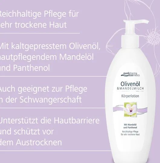 medipharma cosmetics Olivenöl und Mandelmilch Körperlotion 500 ml