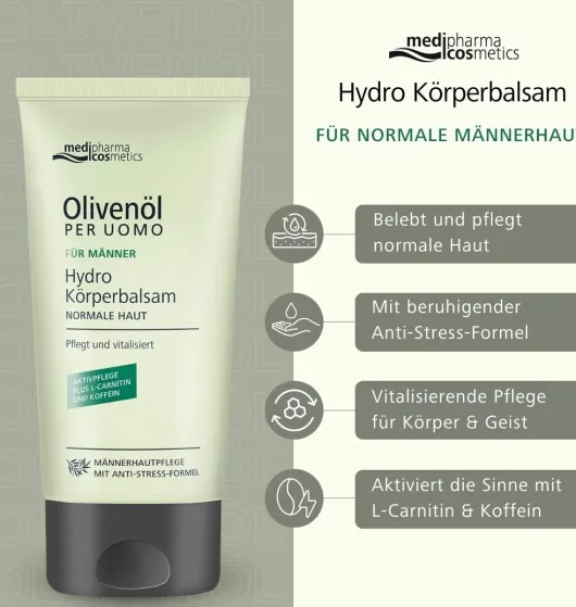 Medipharma Cosmetics Olivenöl Per Uomo Hydro Körperbalsam 150 ml