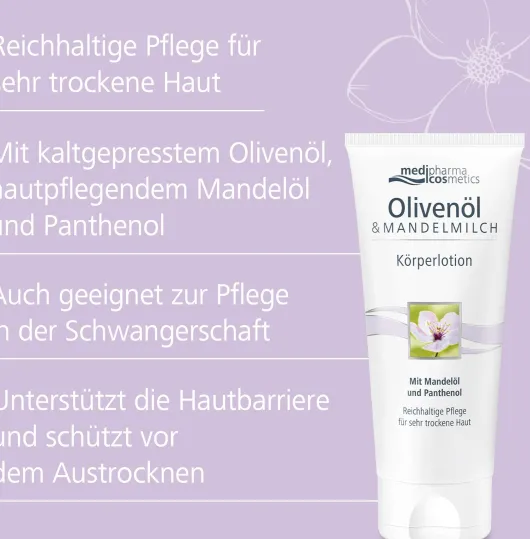 Medipharma Cosmetics Oliven-Mandelmilch 200 ml Körperlotion