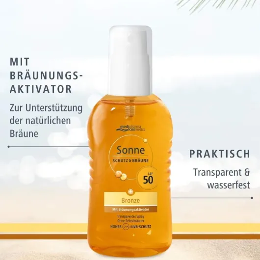 medipharma cosmetics Sonne Schutz & Bräune Bronze LSF 50 200 ml Pumpspray