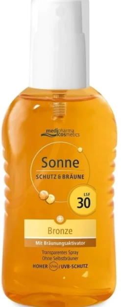 medipharma cosmetics Sonne Schutz & Bräune bronze LSF 30 200 ml Pumpspray