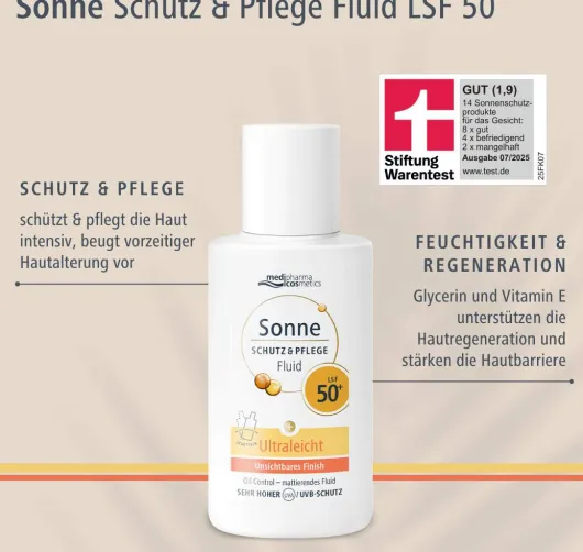 medipharma cosmetics Sonne Schutz & Pflege Fluid ultraleicht LSF 50+ 50 ml Lotion