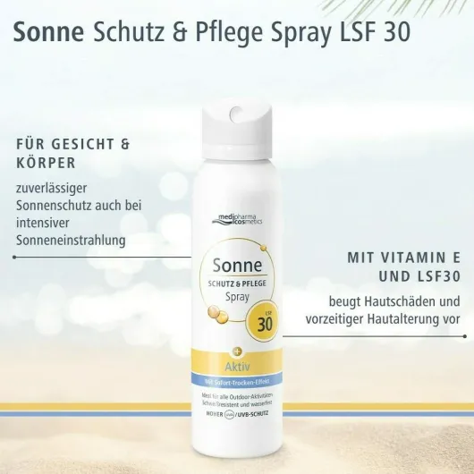 medipharma cosmetics Sonne Schutz & Pflege Aktiv Aerosol-Spray LSF 30 150 ml