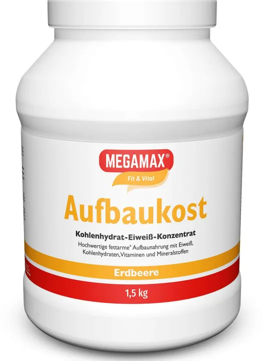 Megamax Aufbaukost Erdbeere 1,5 KG Pulver