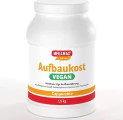 Megamax Aufbaukost Vegan Cappuccino 1500 G Pulver