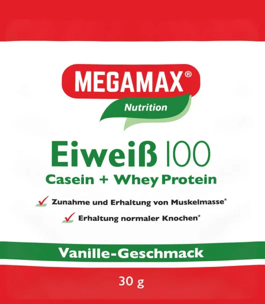 Megamax Eiweiß 100 Vanille 30 G Pulver