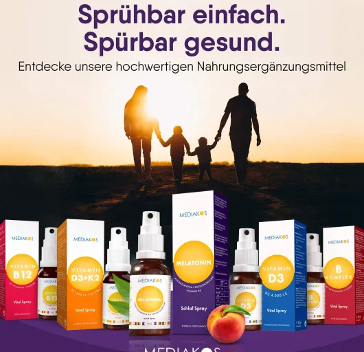 Melatonin Ashwaganda Mediakos Schlaf Spray Vegan 50 ml