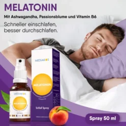 Melatonin Ashwaganda Mediakos Schlaf Spray Vegan 50 ml