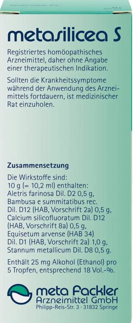 Metasilicea S 50 ml Tropfen
