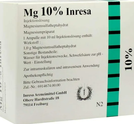 Mg 10% Inresa Injektionslösung 10 X 10 ml