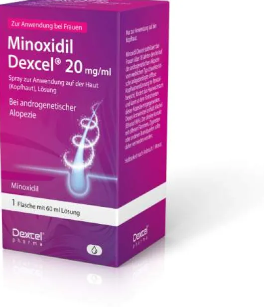 Minoxidil Dexcel 20 mg Je ml 60 ml Spray