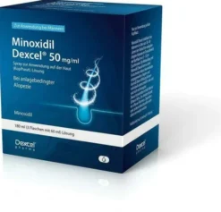 Minoxidil Dexcel 50 mg Je ml 3 X 60 ml Spray