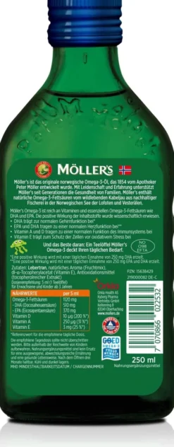 Möller s Omega-3 Kids Fruchtgeschmack Öl 250 ml