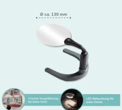Möller-Therm LED-Standlupe mit abnehmbarem Fuß