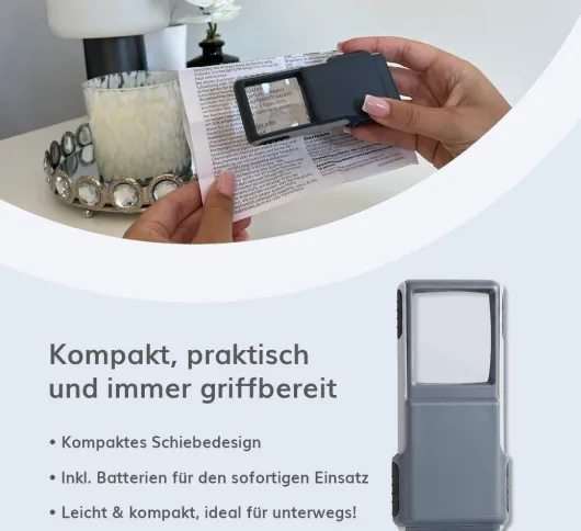 Möller-Therm Taschenlupe mit LED-Beleuchtung