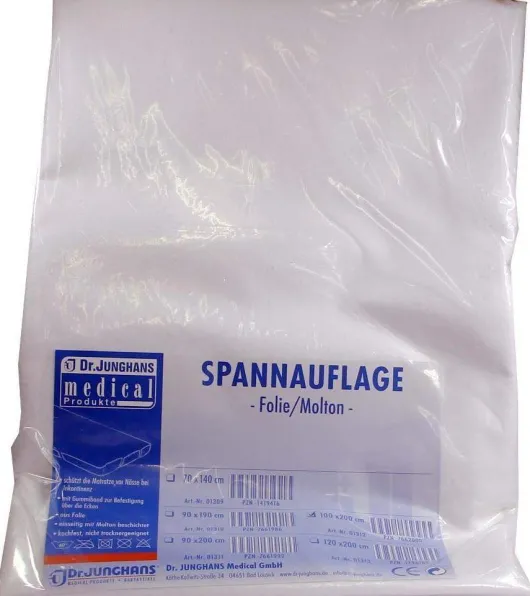 Molton Spannauflage 100x200cm Mit Folie Einseitig