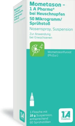 Mometason 1A Pharma bei Heuschnupfen 50µg pro Sprühstoß 10 g
