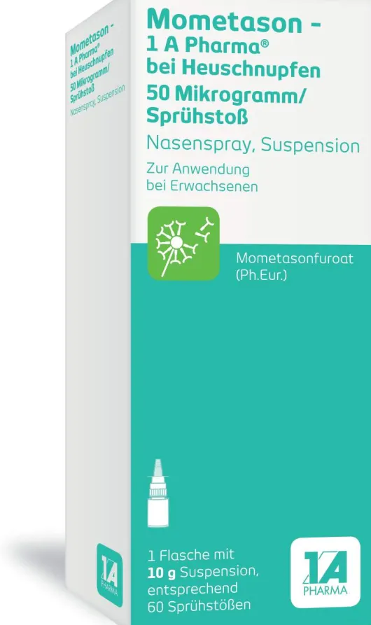 Mometason 1A Pharma bei Heuschnupfen 50µg pro Sprühstoß 10 g