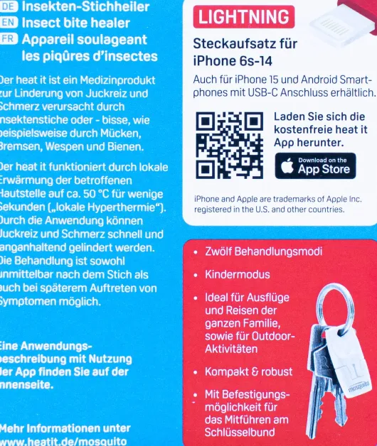 Mosquito heat it Insekten-Stichheiler Lightning Steckaufsatz 2 x 1 Stück