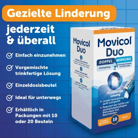 Movicol Duo trinkfertige Lösung in Beuteln 10 Stück