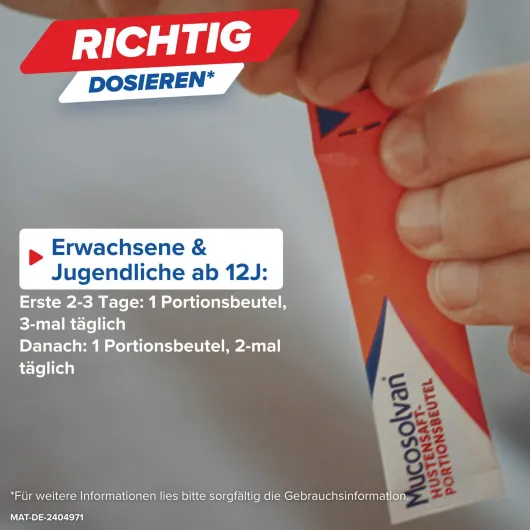 Mucosolvan Hustensaft-Portionsbeutel 15 x 5 ml