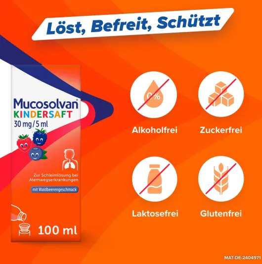 Mucosolvan 100 ml Kindersaft 30 mg je 5 ml
