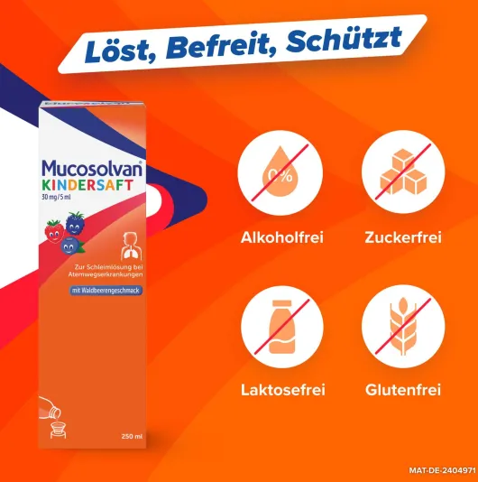 Mucosolvan 250 ml Kindersaft 30 mg je 5 ml