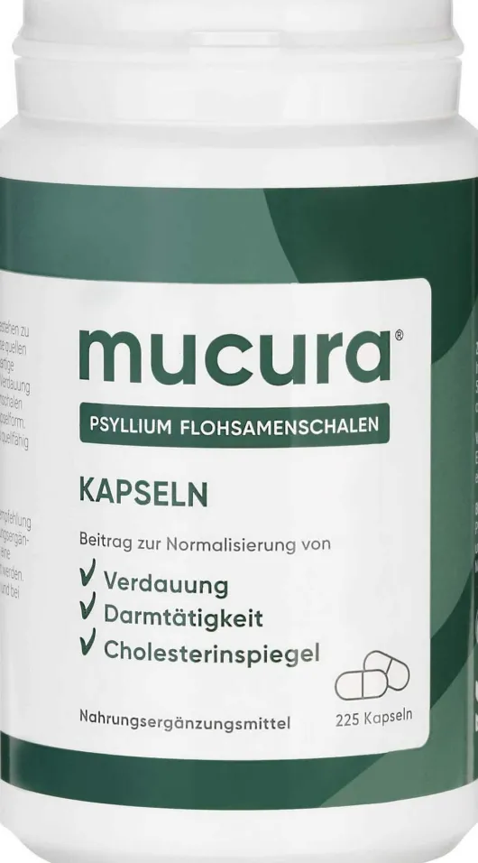 Mucura Flohsamenschalen Kapseln 225 Stück