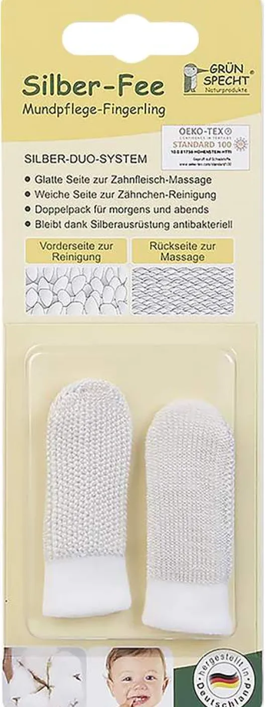 Mundpflege Fingerling Silber-Fee Weiss