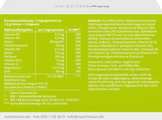 Mybiotik Life+ Kombipackung 30 X 1,5 G Pulver + 60 Kapseln