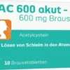 NAC 600 akut 1A Pharma 10 Brausetabletten