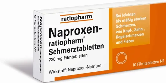 Naproxen-Ratiopharm Schmerztabletten 10 Filmtabletten